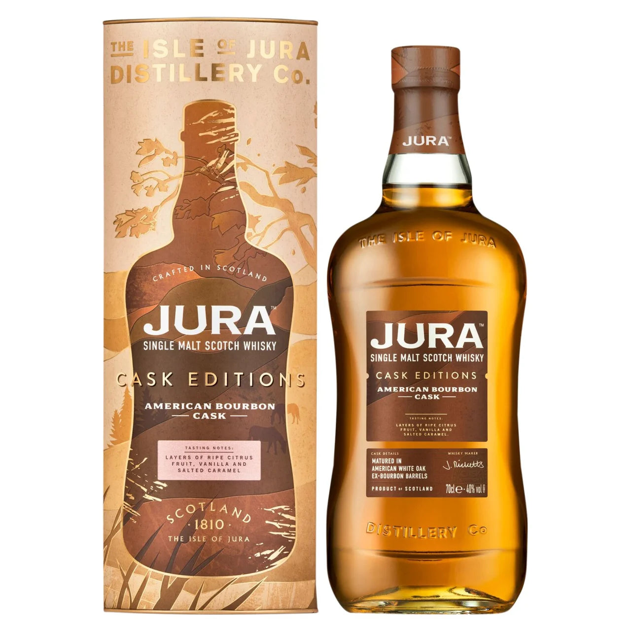 Jura Single Malt Scotch Whisky Bourbon Cask